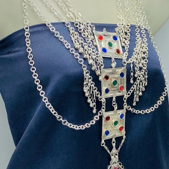 Handmade Gypsy Multilayers Pendant and Chain Necklace - Picture 4 of 10